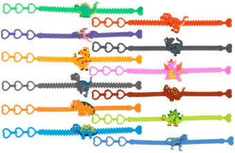Dino Silicone Bracelet In D/b  12 Asstd