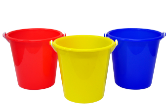 Bucket Large Round 18cm Primary Cols