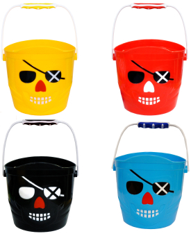 Bucket 14cm Pirate  4 Cols