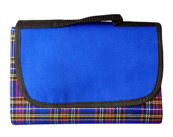 Blue Tartan Picnic Mat 145 X 130cm