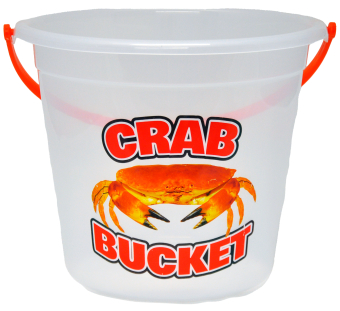 9 Litre Clear Crab Bucket