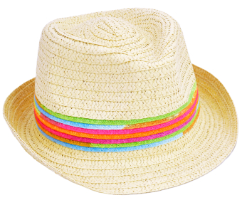 Hat Adults 57cm Trilby With Rainbow Band