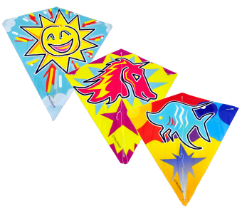 Kite Plastic Diamond In Diplay Box 3 Asstd