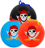 Pirate Skull Ball & Keychain  3 Asstd