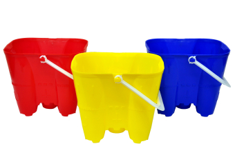 Bucket Medium Castle 6"  Primary Colours