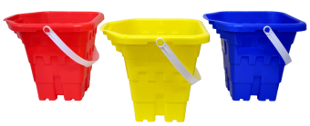 Bucket 10.5" Square Castle W/pourer