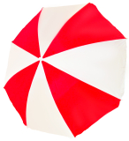 Beach Parasol 1.56m Dia 2 Tone  3 Asstd