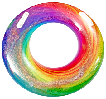 Turbo Tube 36" Rainbow Glitter