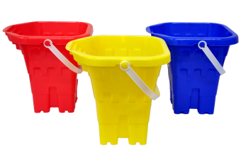 Bucket Sq/castle 8" W/pourer  Primary Cols