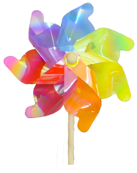 Windmill Iridescent Large - Garden
