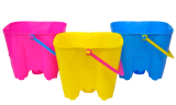Bucket Medium Castle 6"  Hot Colours