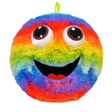 Furry Face Rainbow Ball With 3d Eyes