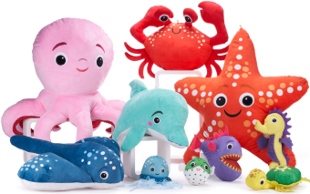 Plush 6" Aqua Minis  10 Asstd