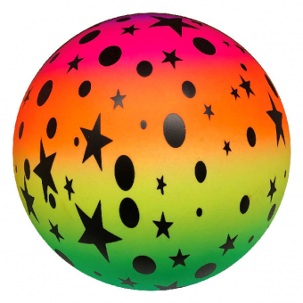 Deflated Rainbow Star Ball 23cm