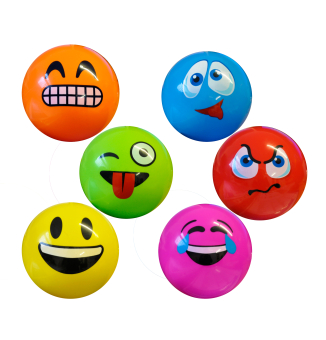 Deflated Smile Ball 6"  6 Asstd