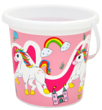 Bucket 17cm Rainbow Unicorn