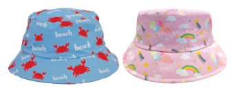 Hat Bucket Shape 50cm Toddler Crab/rainbow
