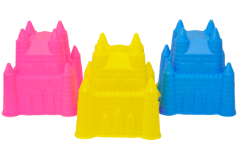 Bucket Fairytale Castle 7"  Hot Colours