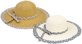 Hat Ladies 40cm Wide Brim Banded Trim