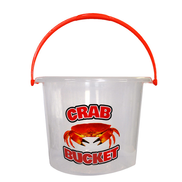 9 Litre Clear Crab Bucket Palgrave