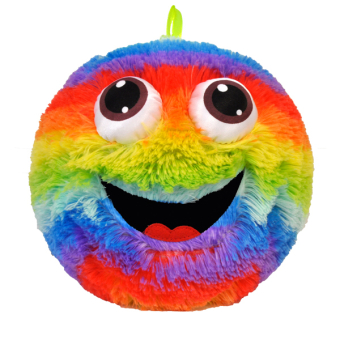Furry Face Rainbow Ball With 3d Eyes