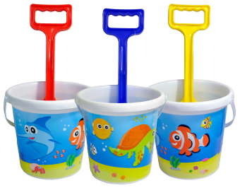 Sealife Bucket With 13" Spade  3 Asstd