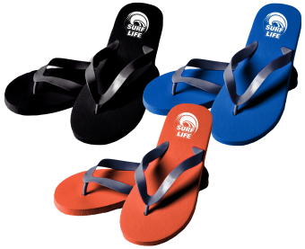 Flip Flop Surf Life Black/orange/blue 3-6